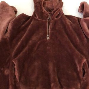 express one eleven velour hoodie